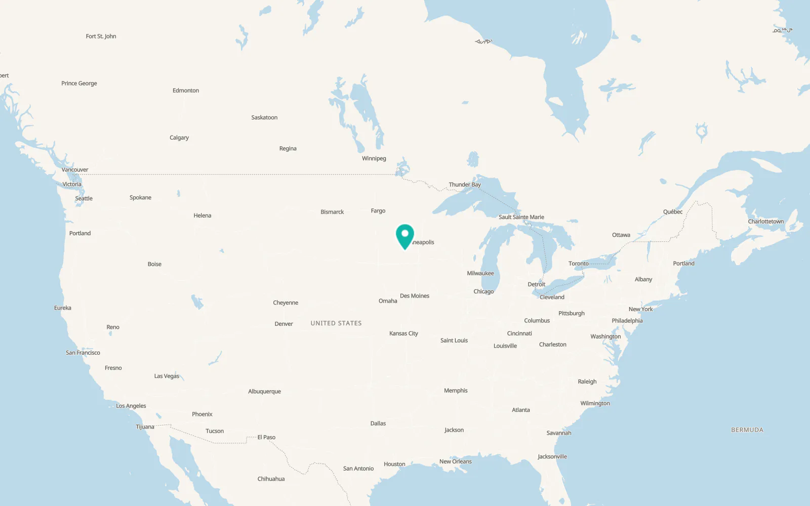Map of New Ulm