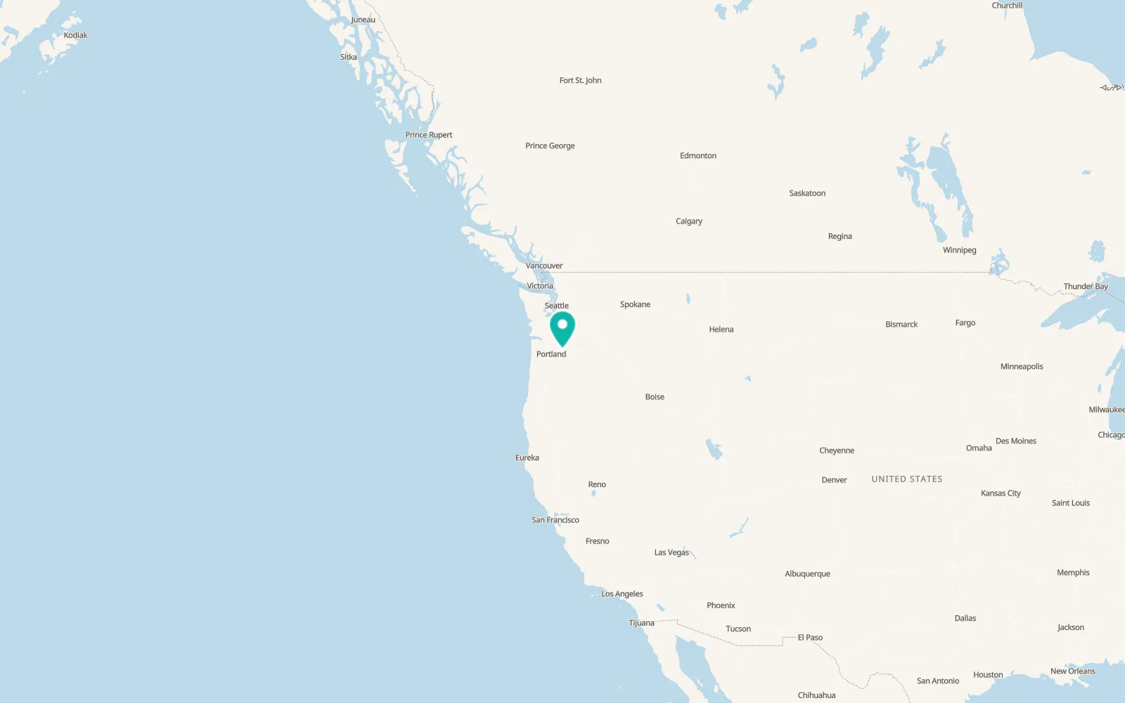 Map of North Bonneville