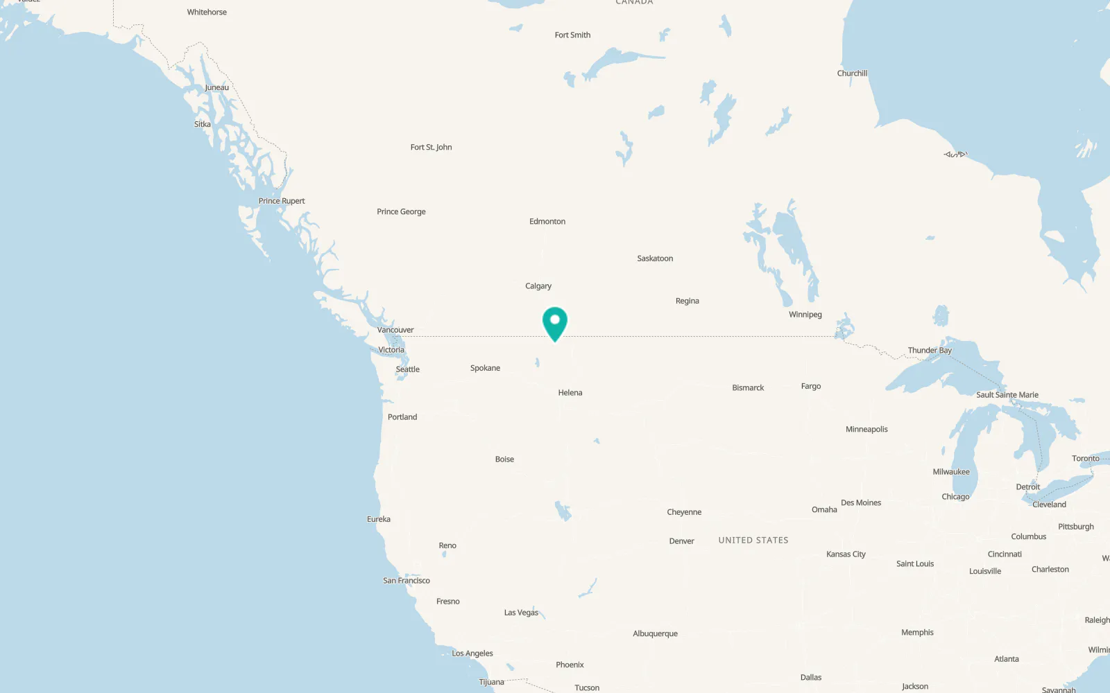 Map of North Browning