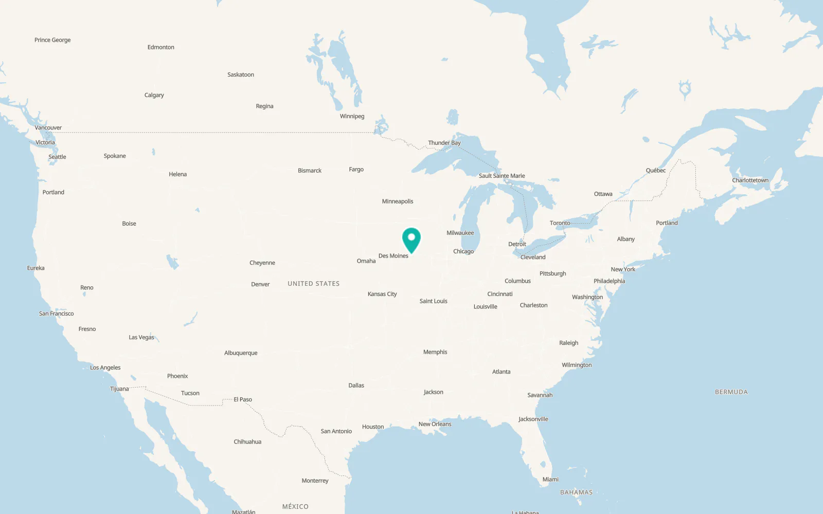 Map of North English