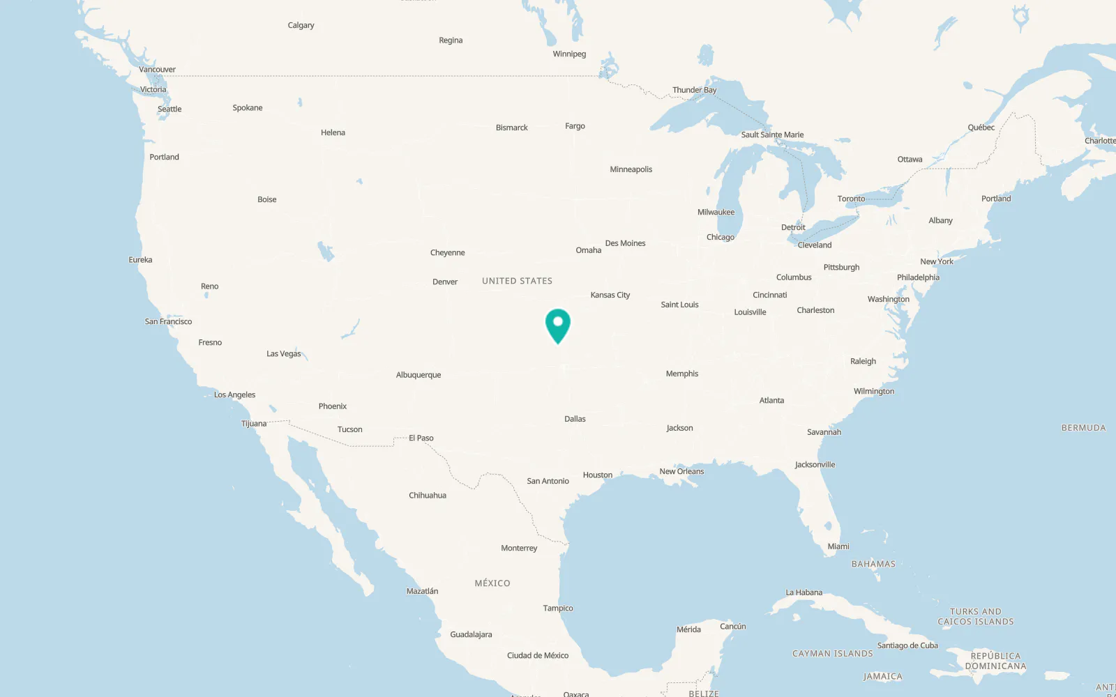 Map of North Enid