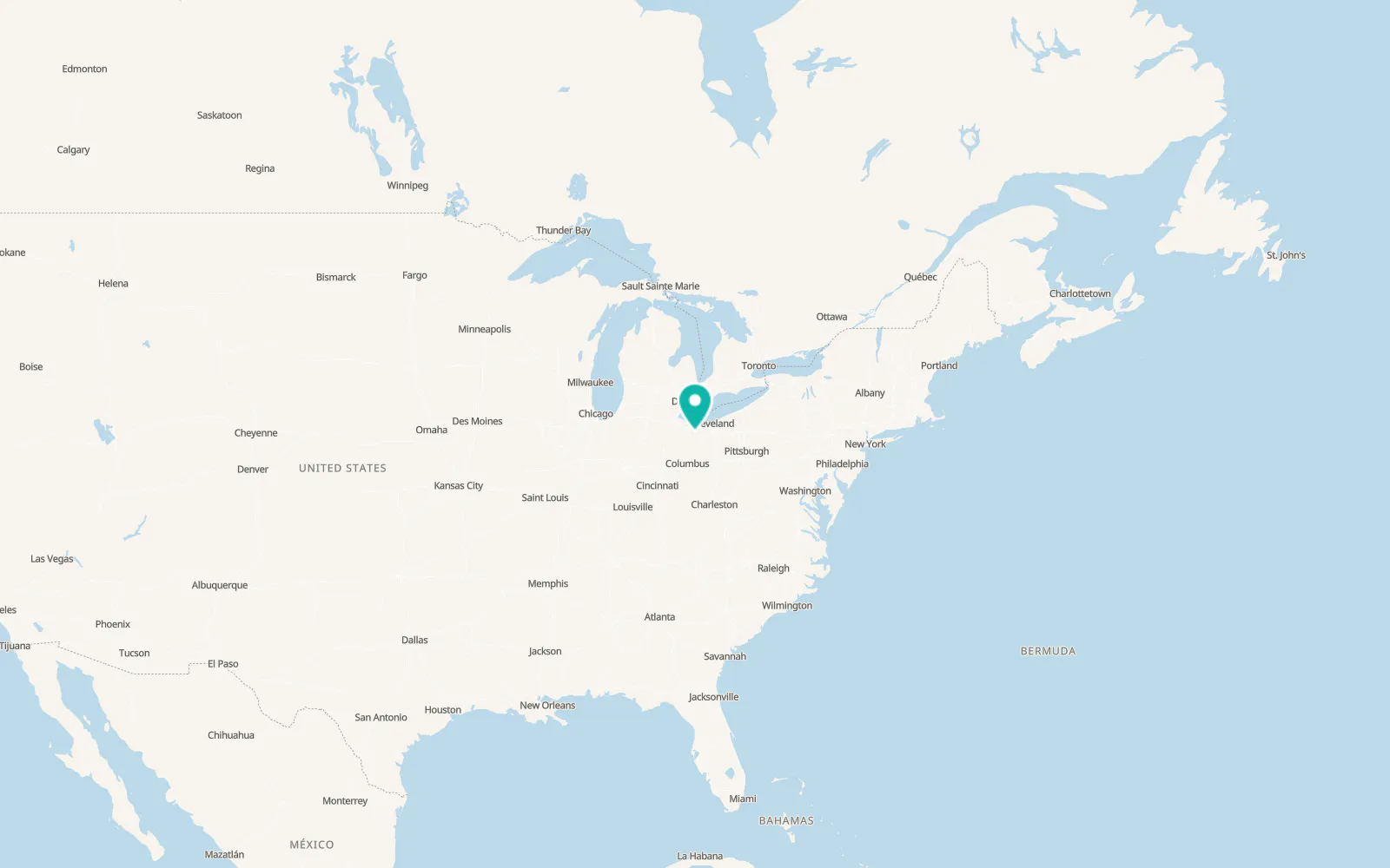 Map of North Fairfield