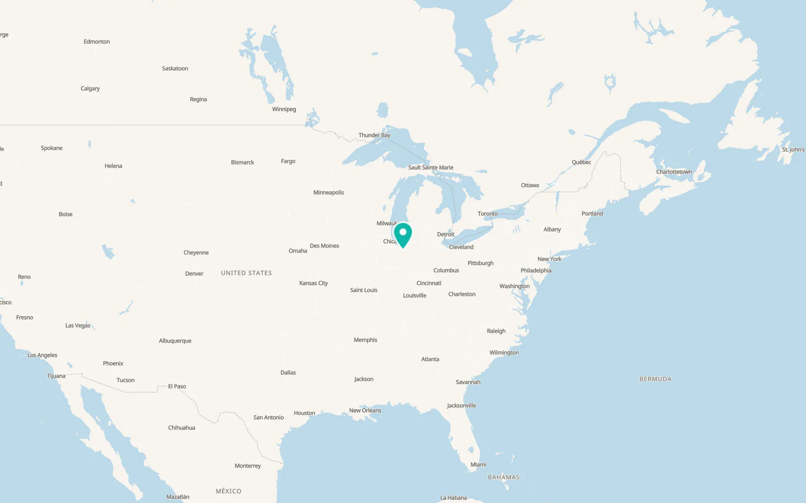 Map of North Judson