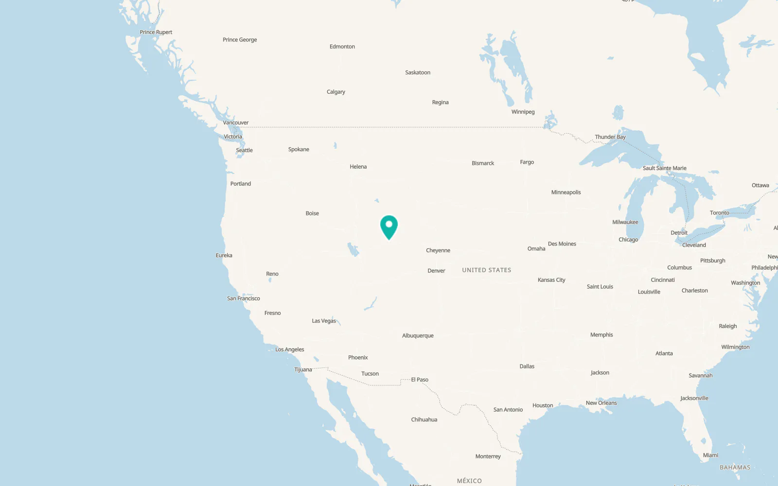 Map of North Rock Springs