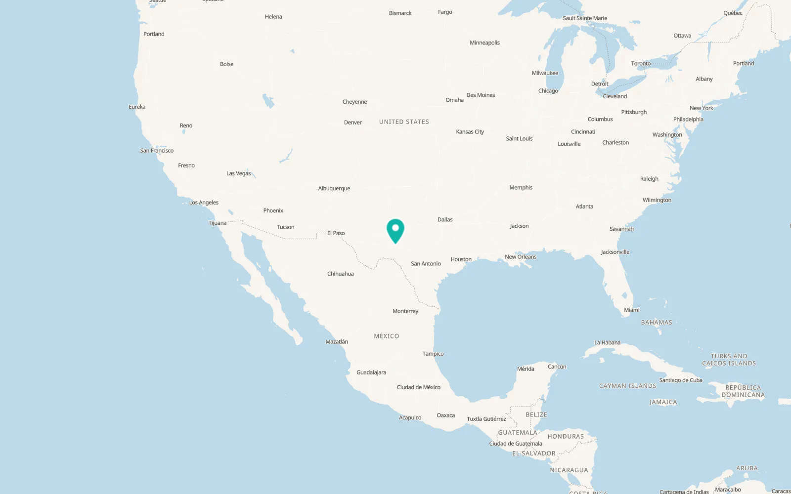 Map of Ozona