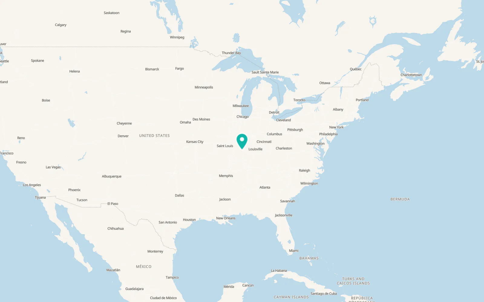 Map of Parkers Settlement