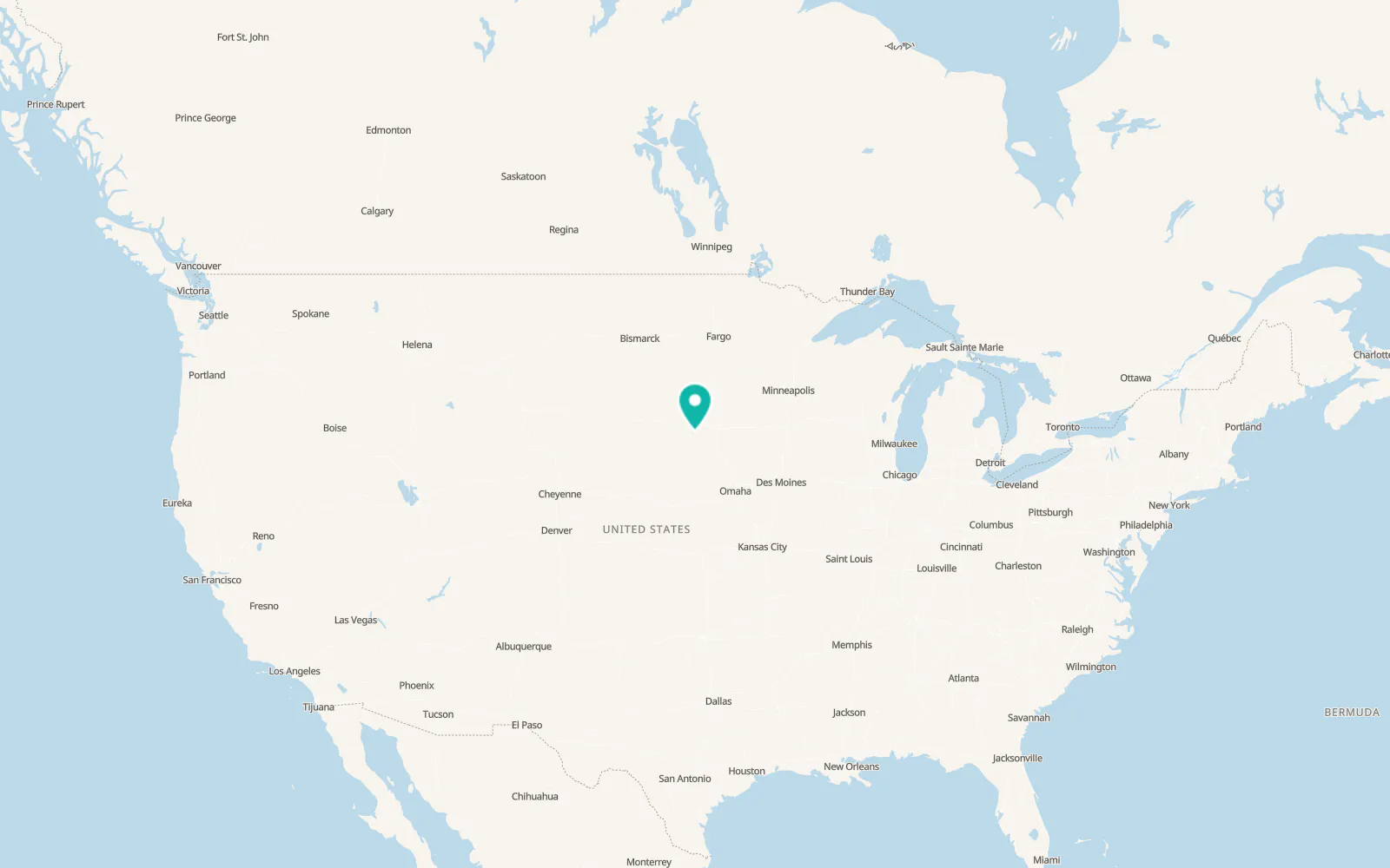 Map of Parkston
