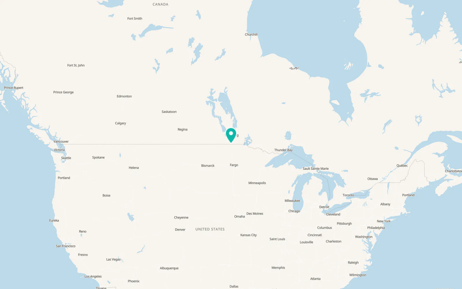 Map of Pembina