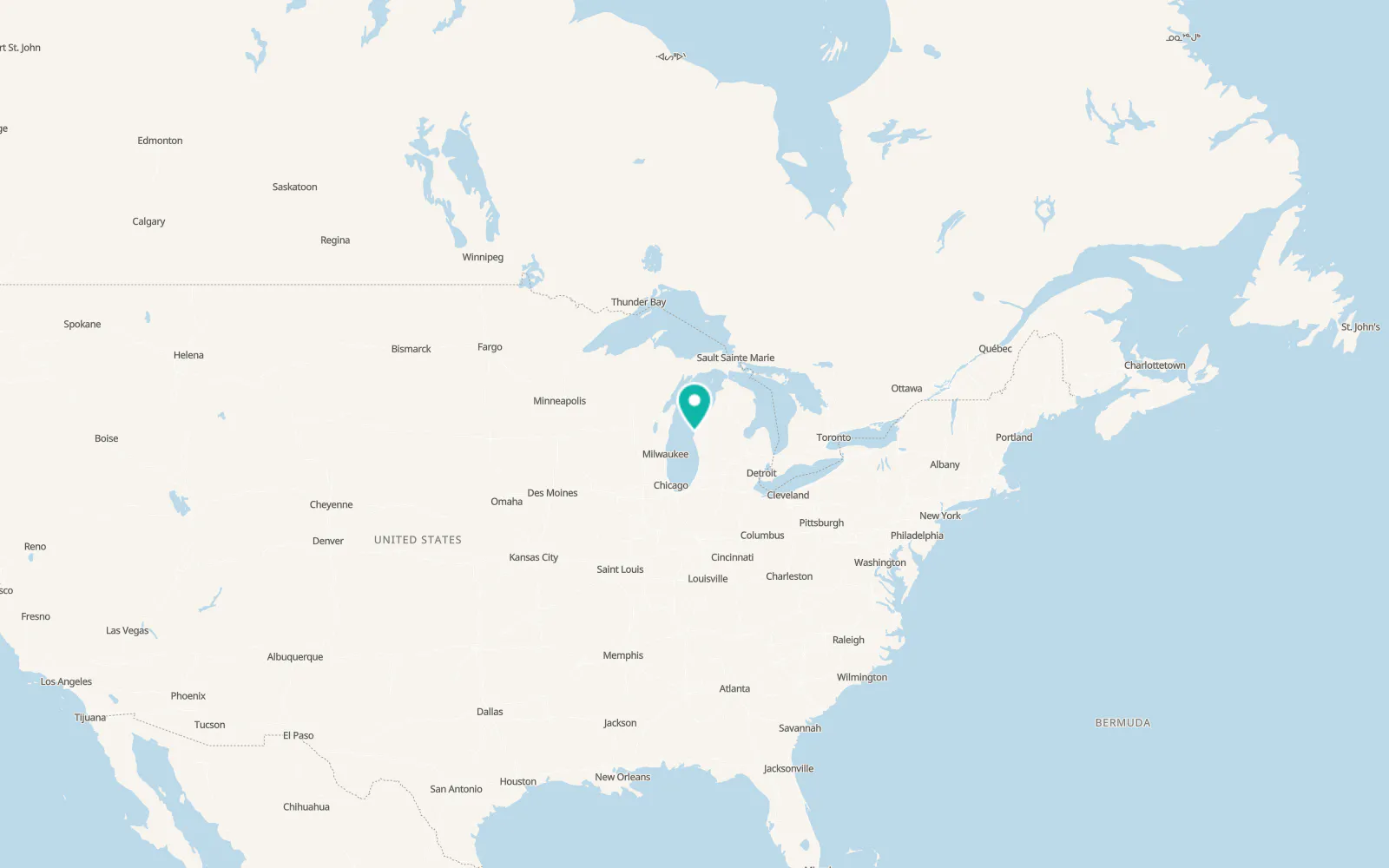 Map of Pentwater