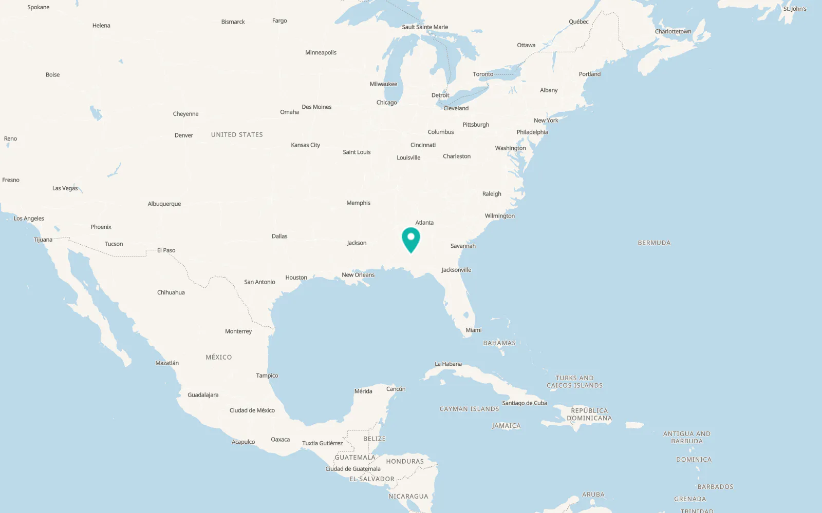 Map of Pinckard