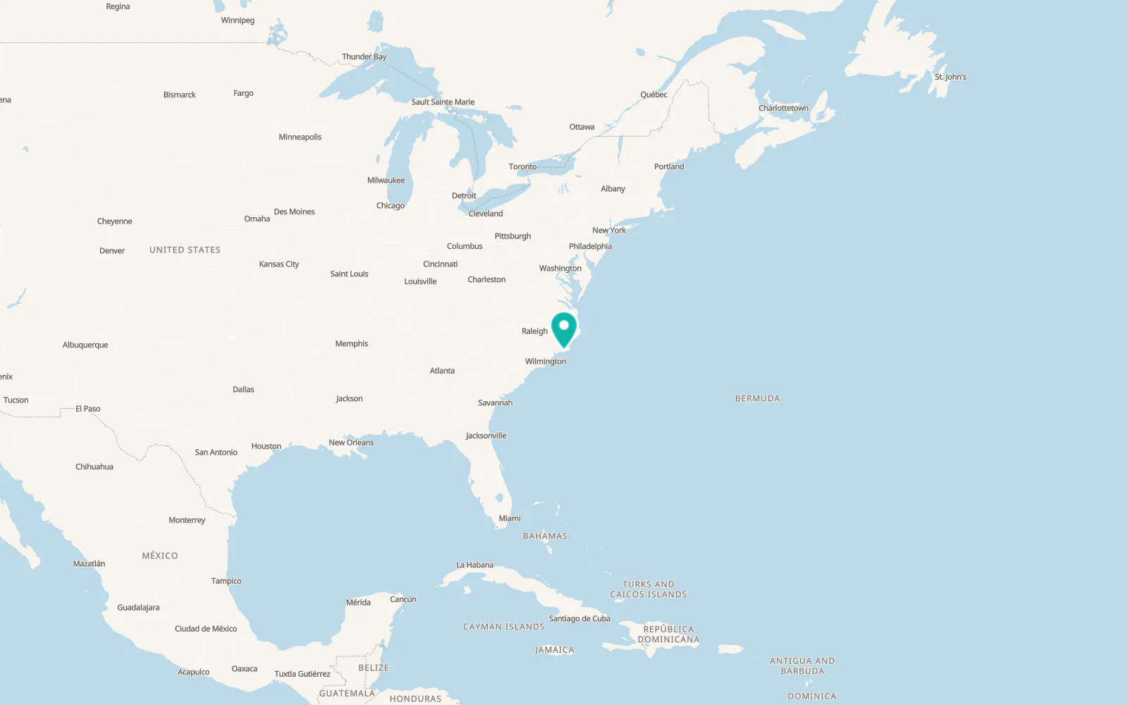 Map of Pine Knoll Shores