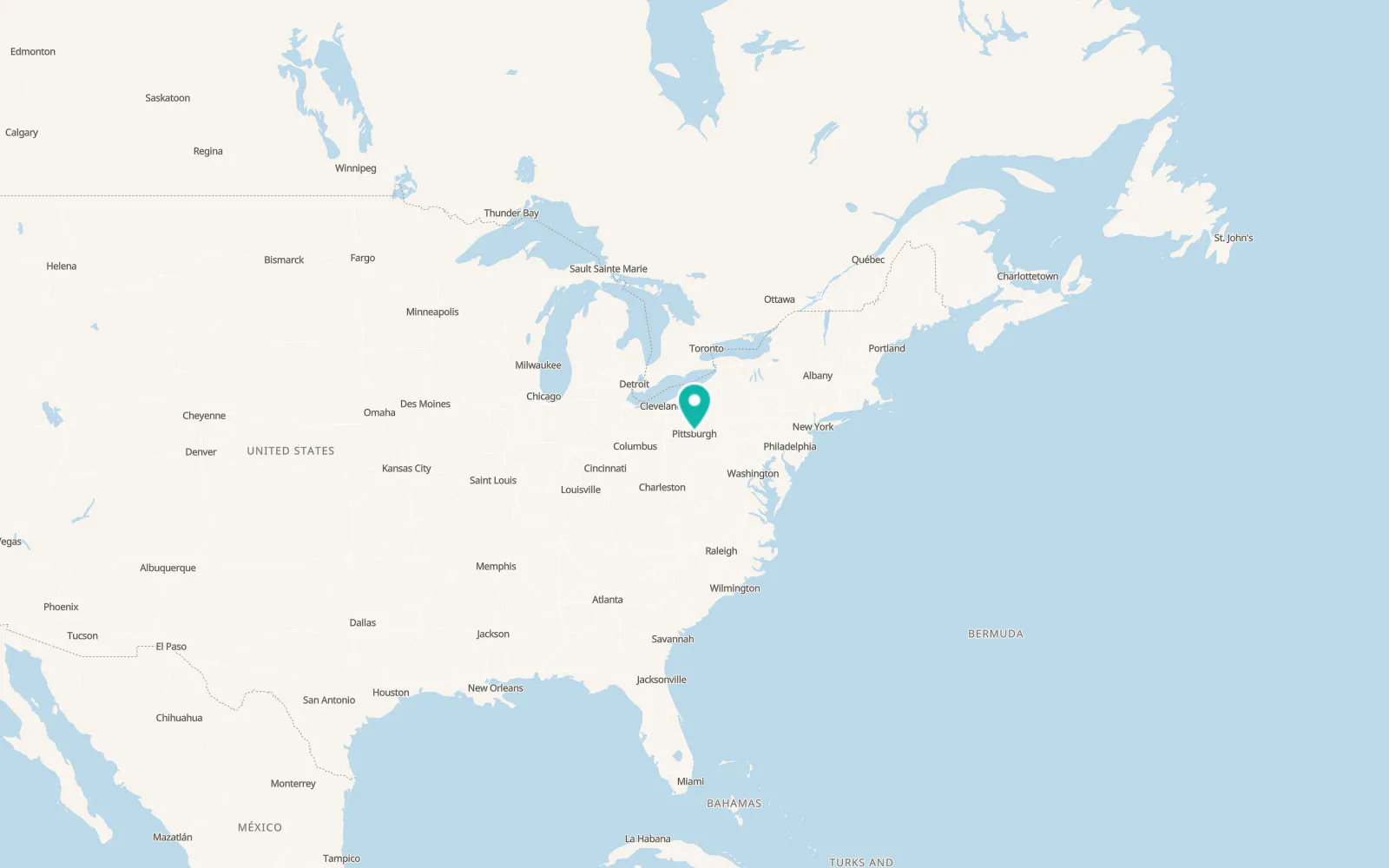 Map of Pittsburgh