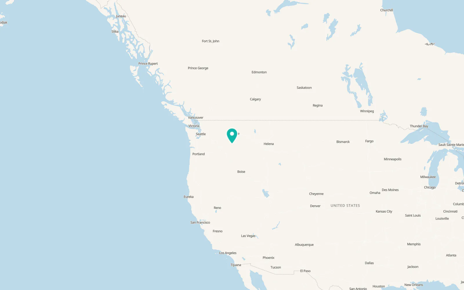 Map of Pomeroy