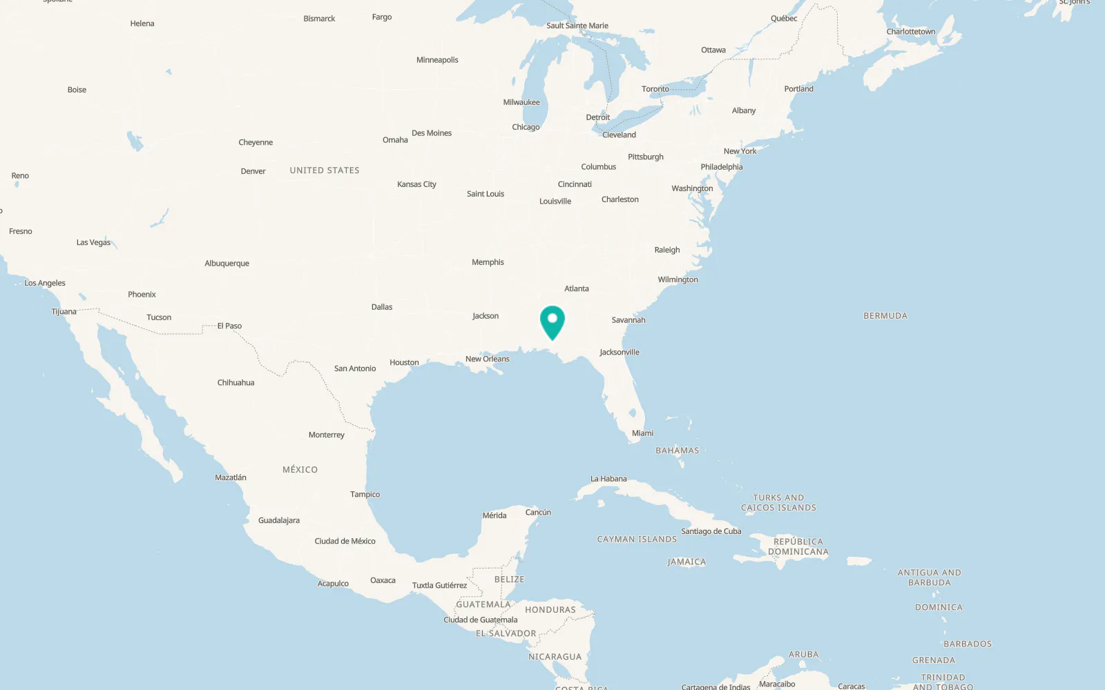 Map of Ponce de Leon