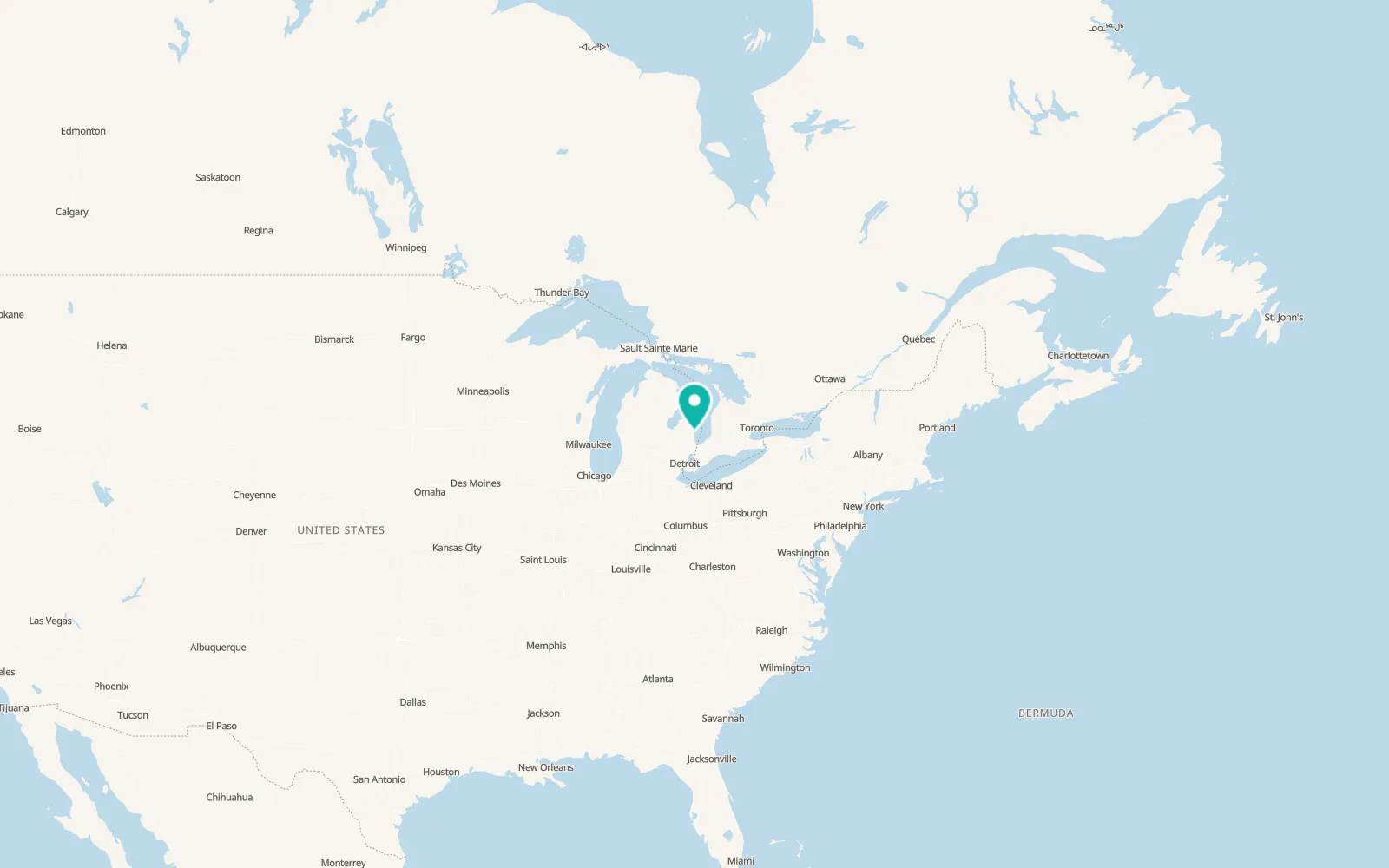 Map of Port Sanilac