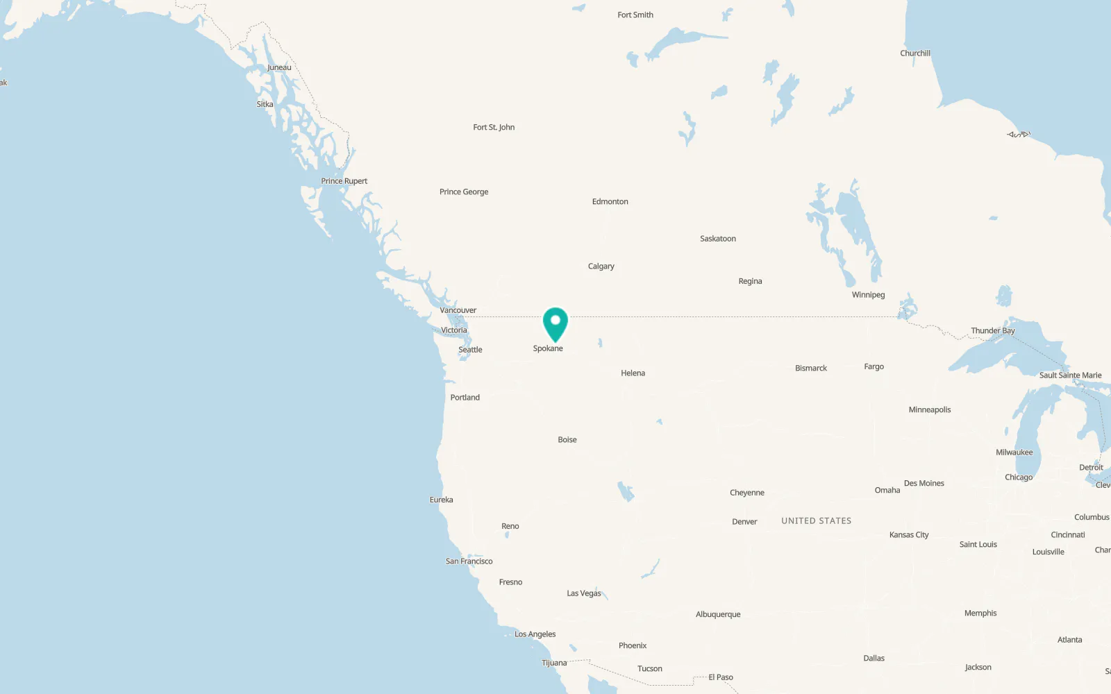 Map of Post Falls