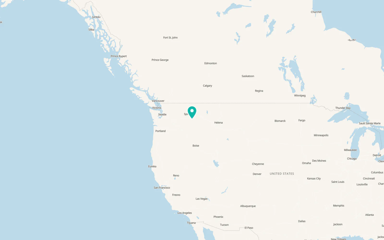 Map of Potlatch