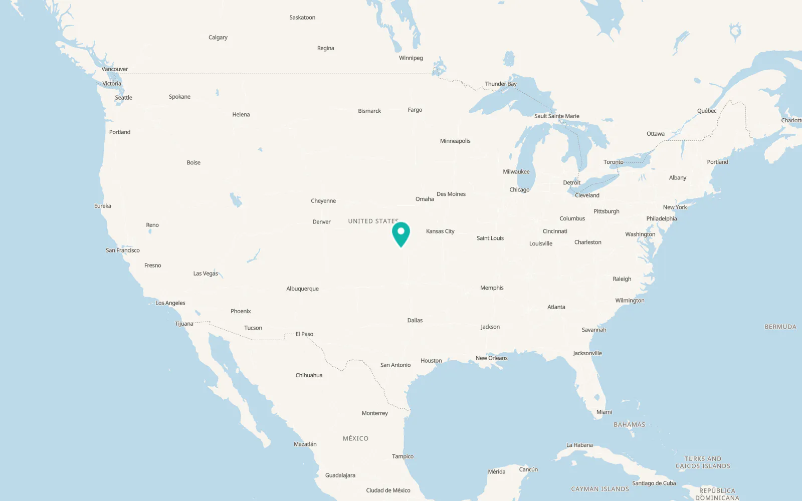 Map of Pretty Prairie