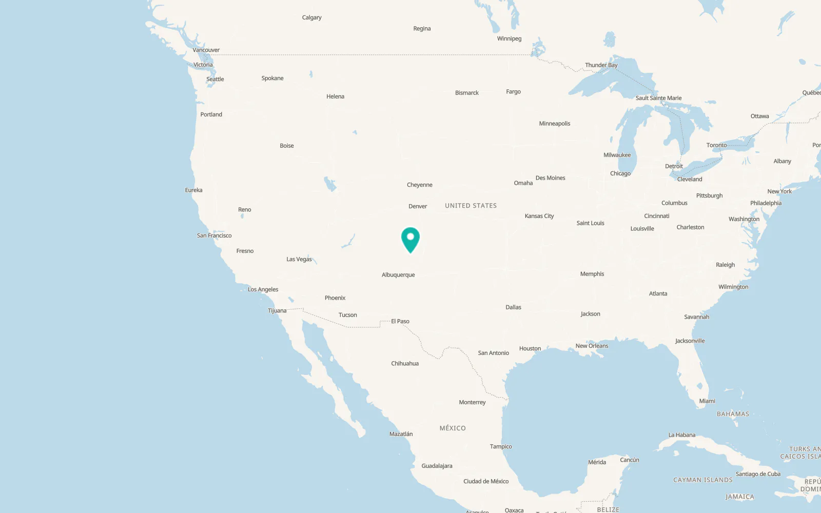 Map of Ranchos de Taos