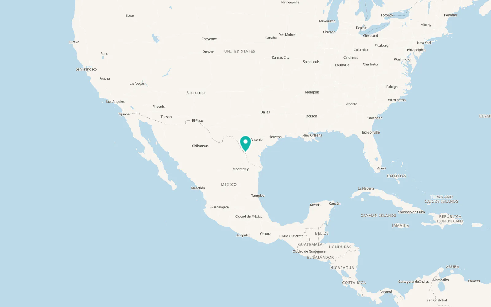 Map of Ranchos Penitas West