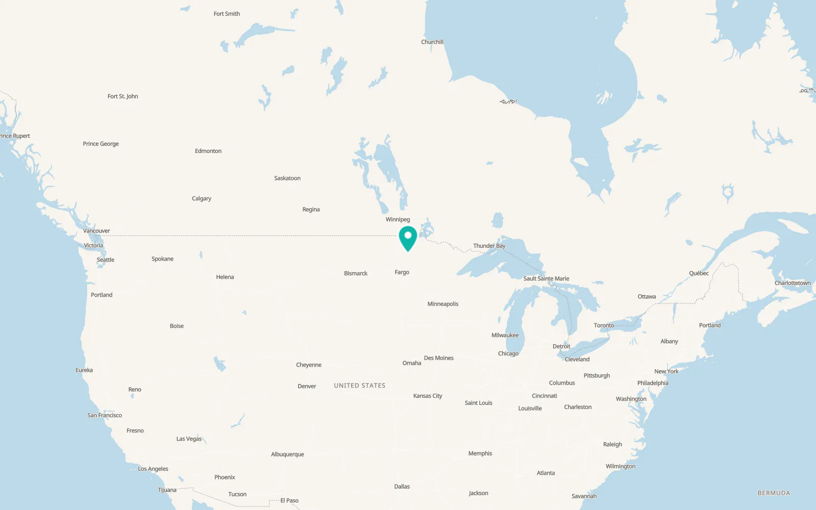 Map of Red Lake Falls