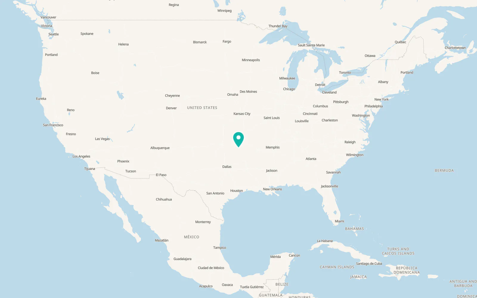 Map of Red Oak