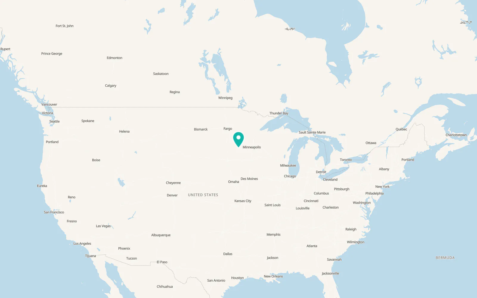 Map of Renville