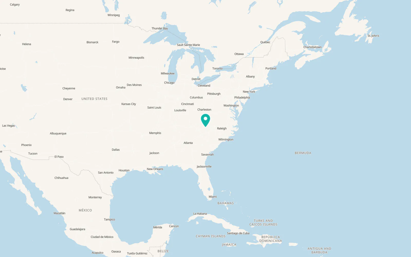Map of Rhodhiss