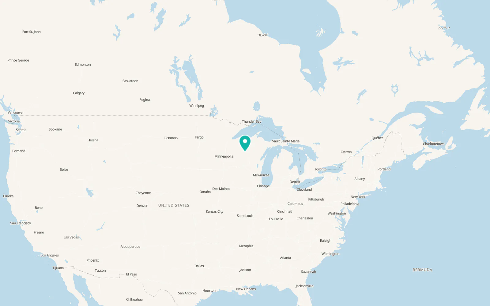 Map of Rib Lake