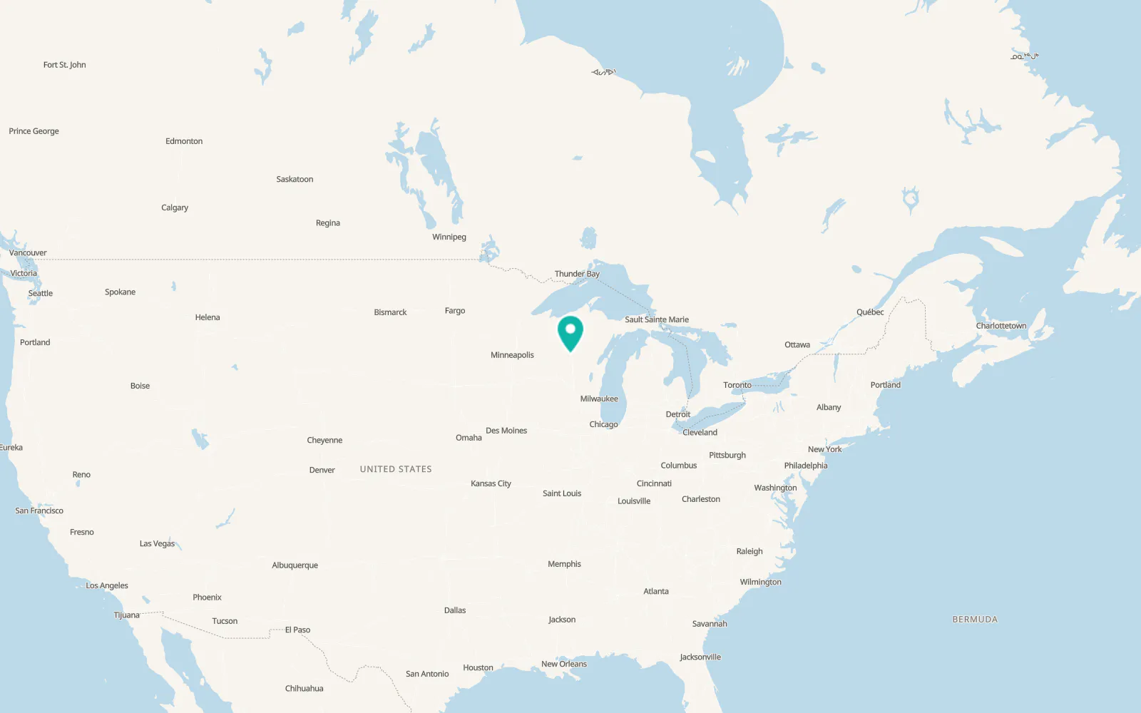 Map of Rib Mountain