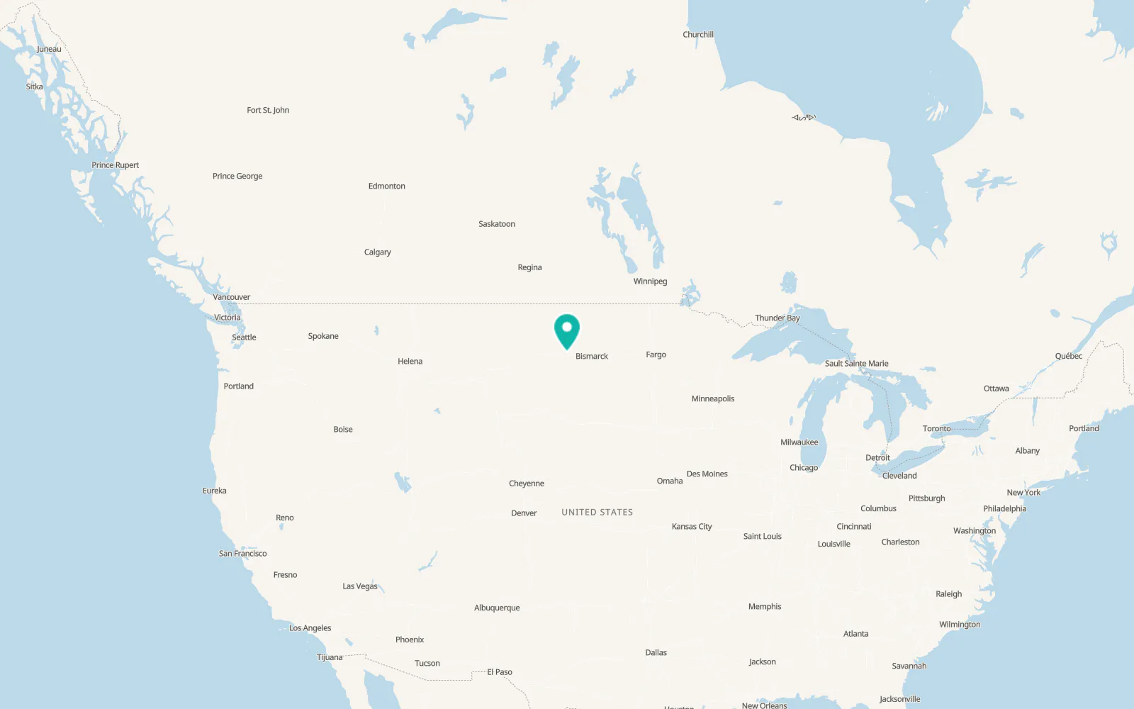 Map of Richardton