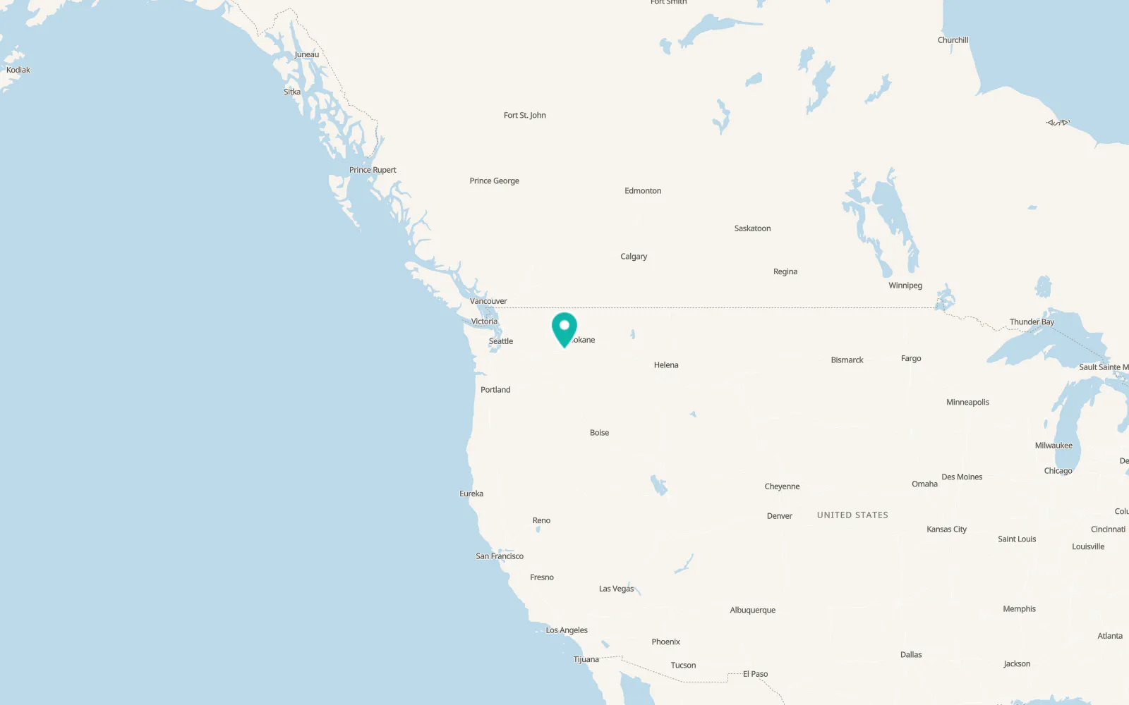 Map of Ritzville