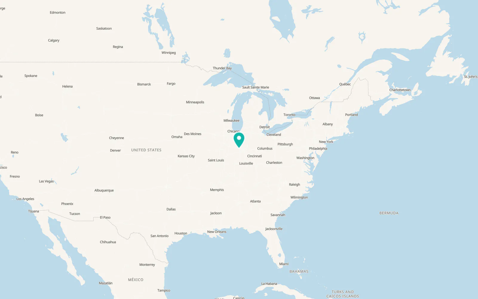 Map of Roachdale