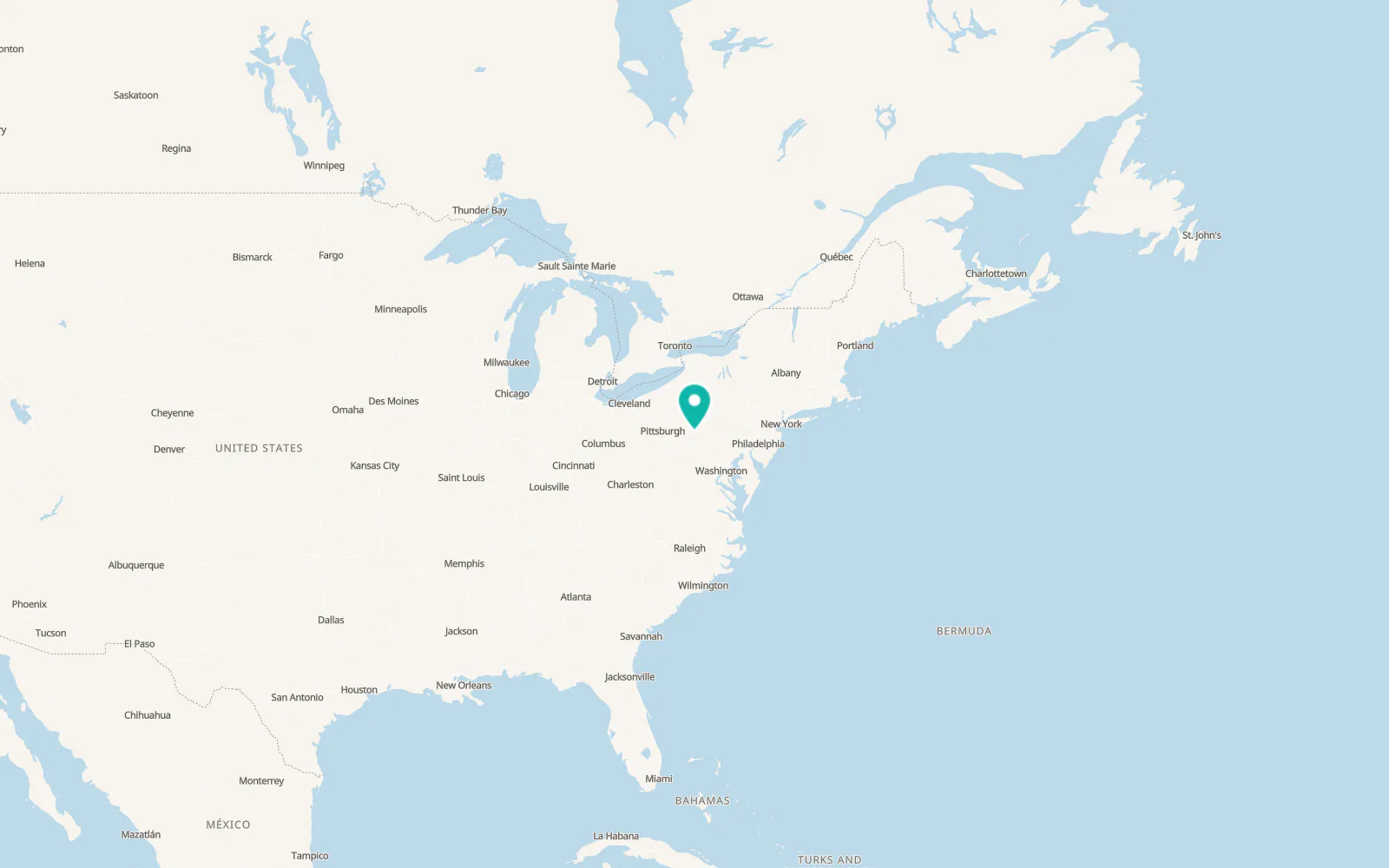 Map of Roaring Spring