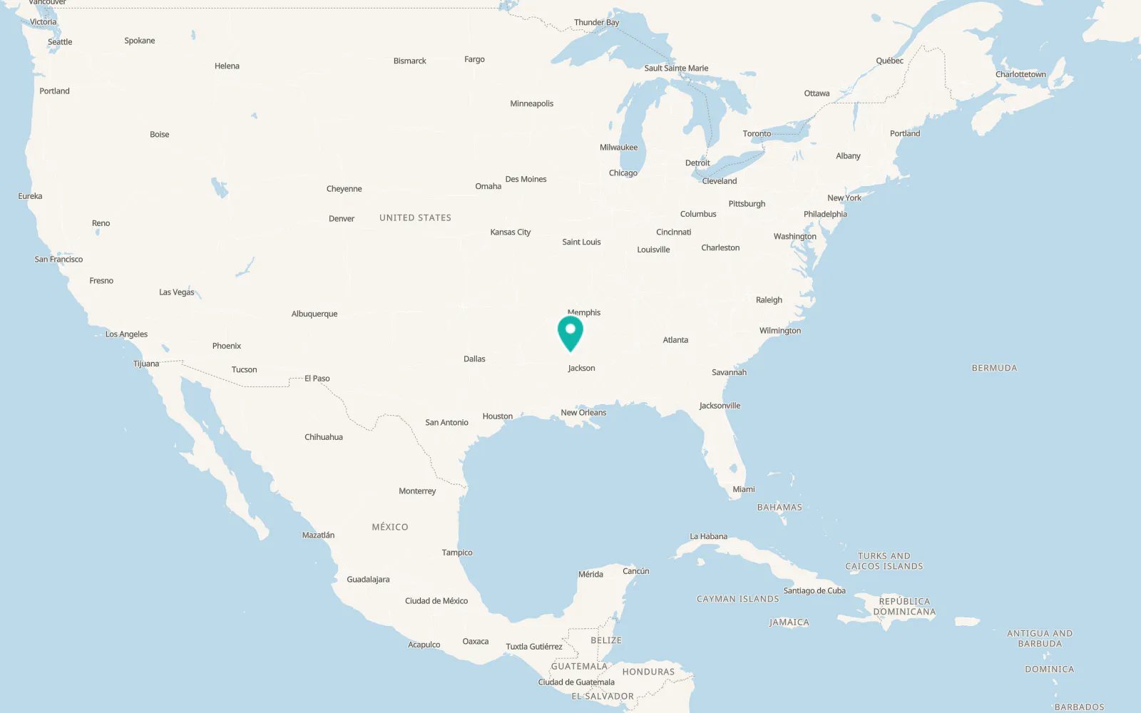 Map of Rolling Fork