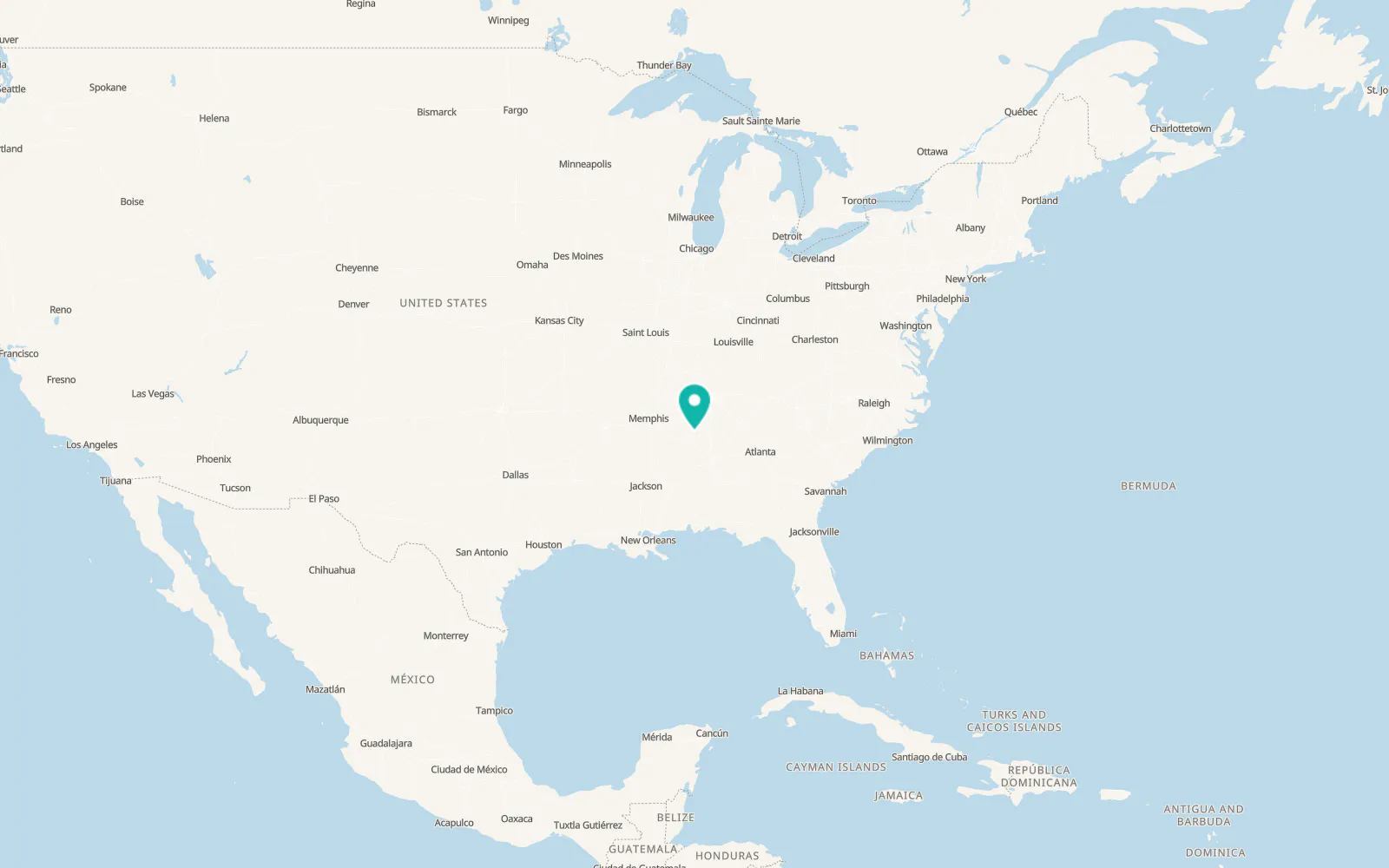 Map of Russellville