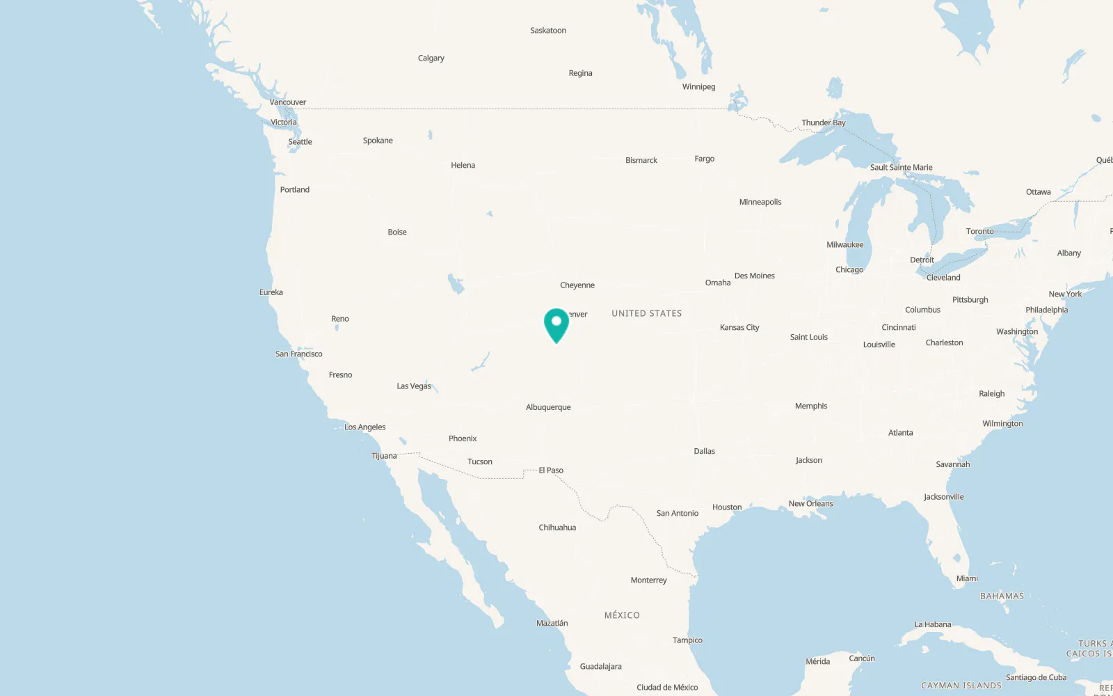 Map of Saguache