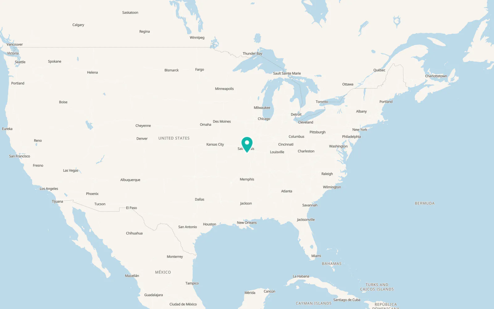 Map of Sainte Genevieve
