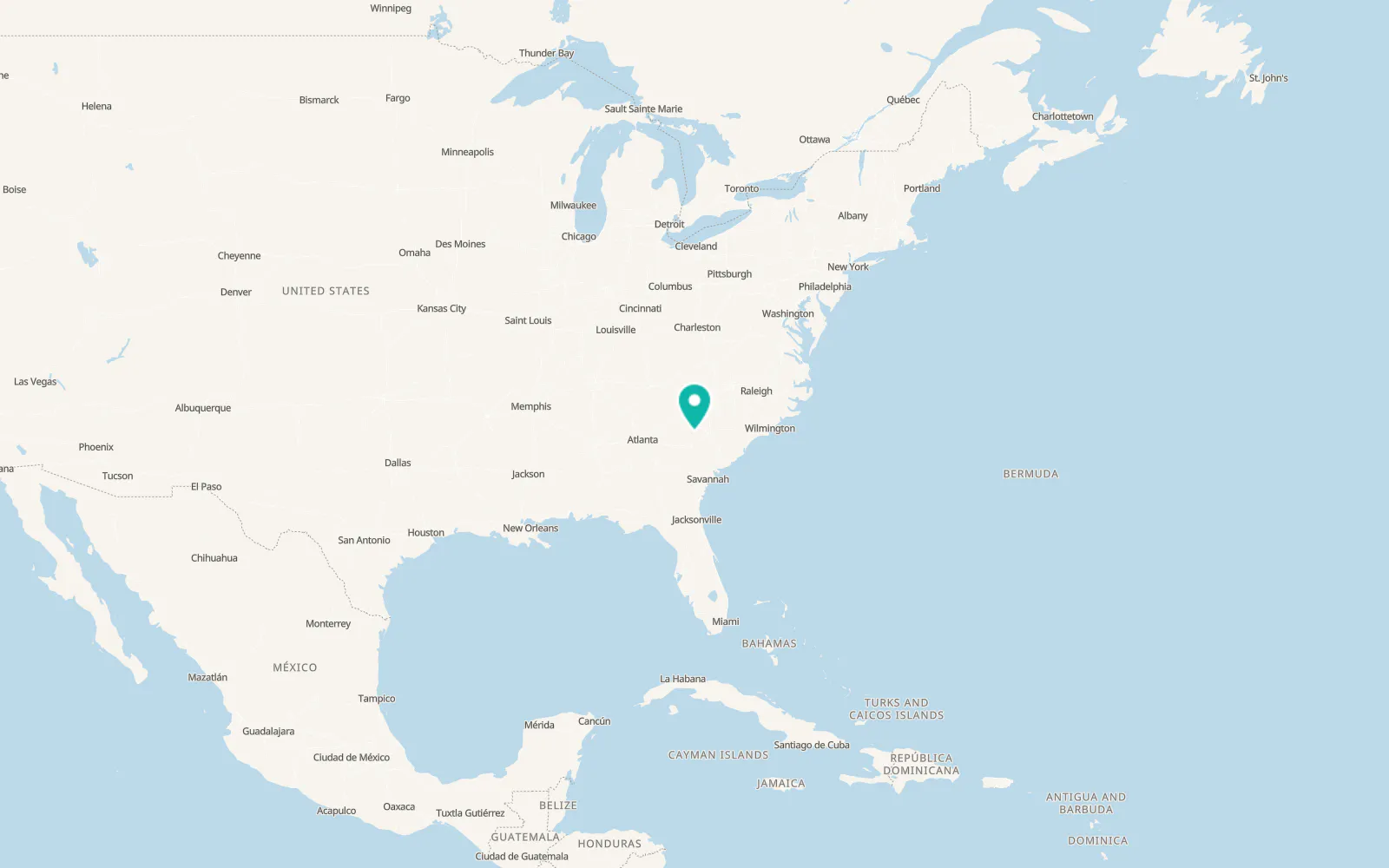 Map of Saluda