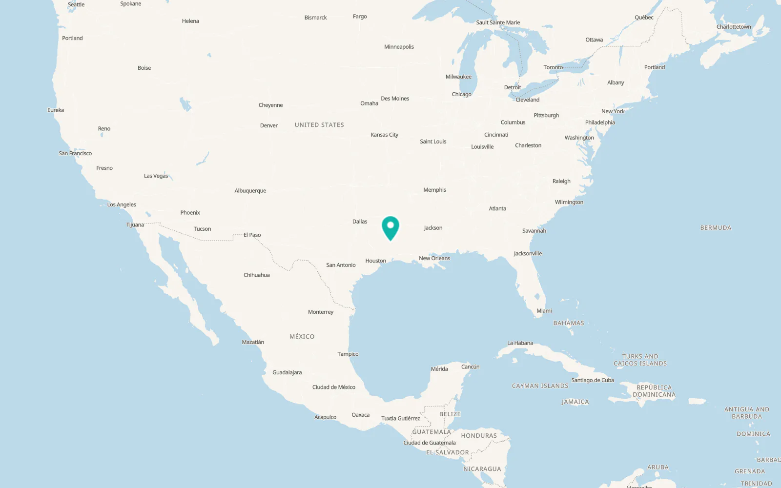 Map of Sam Rayburn
