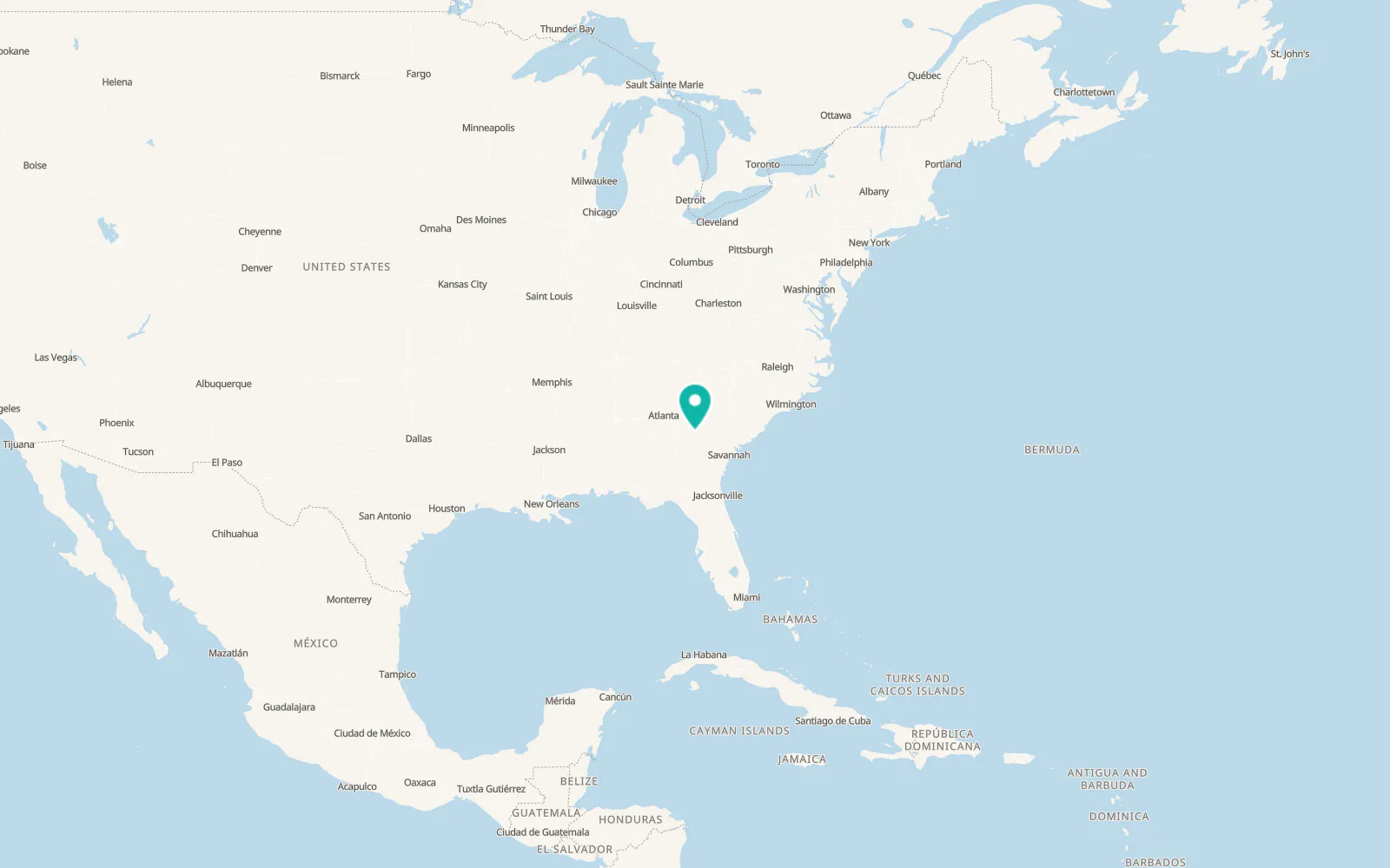 Map of Sandersville