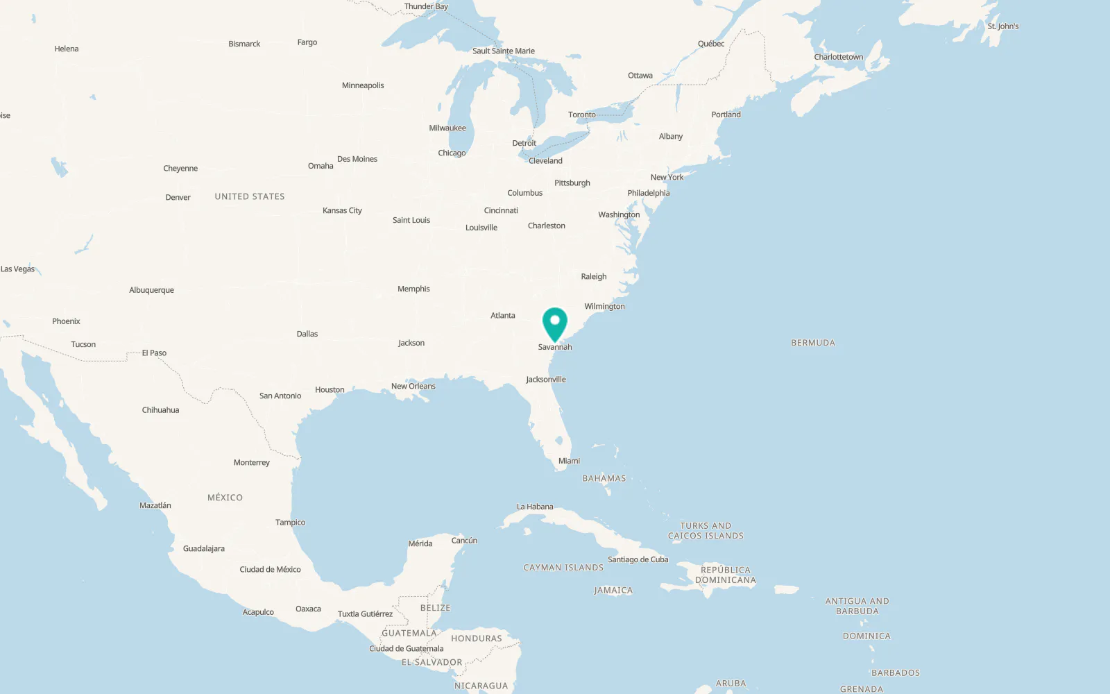 Map of Savannah