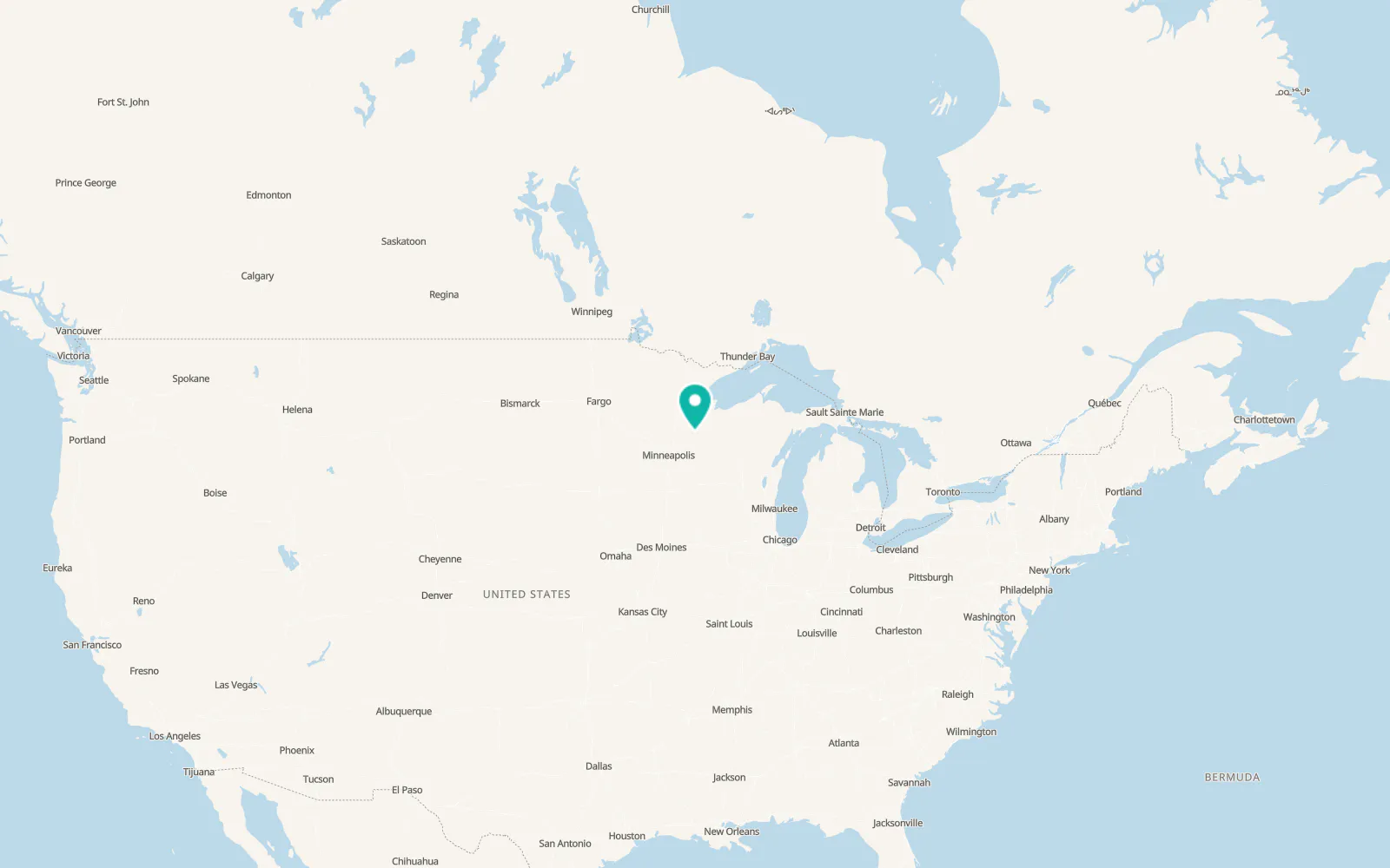Map of Shell Lake