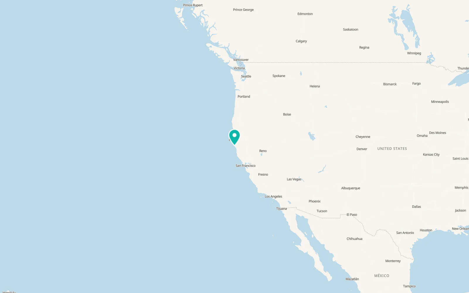 Map of Shelter Cove