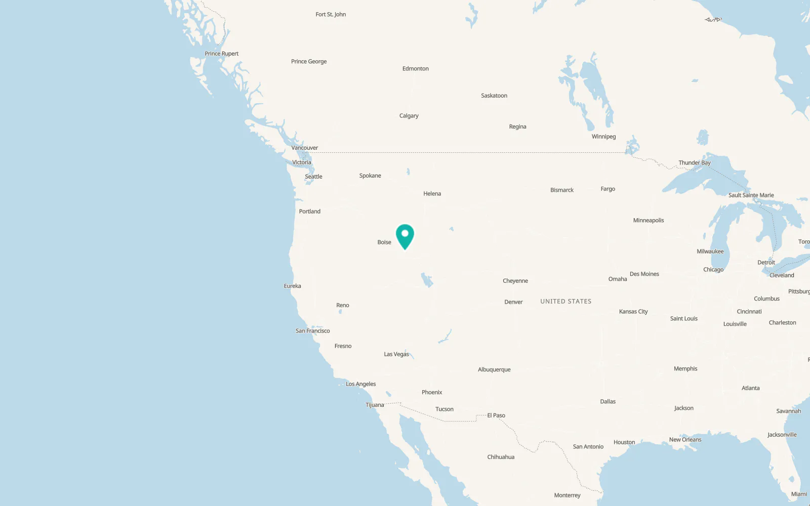 Map of Shoshone