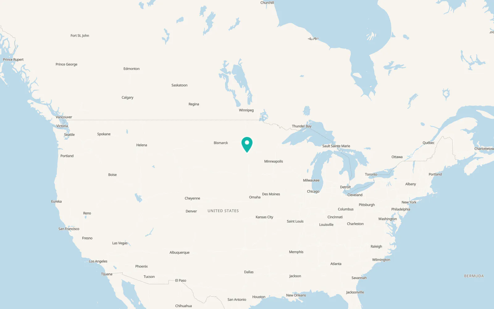 Map of Sisseton