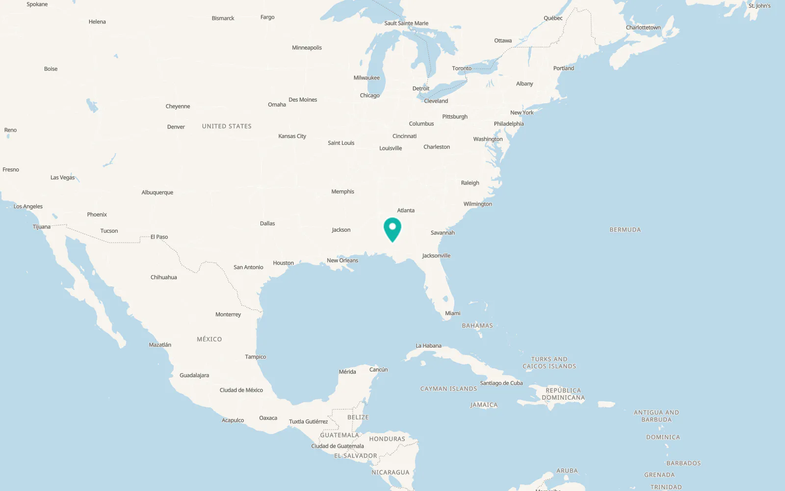 Map of Slocomb