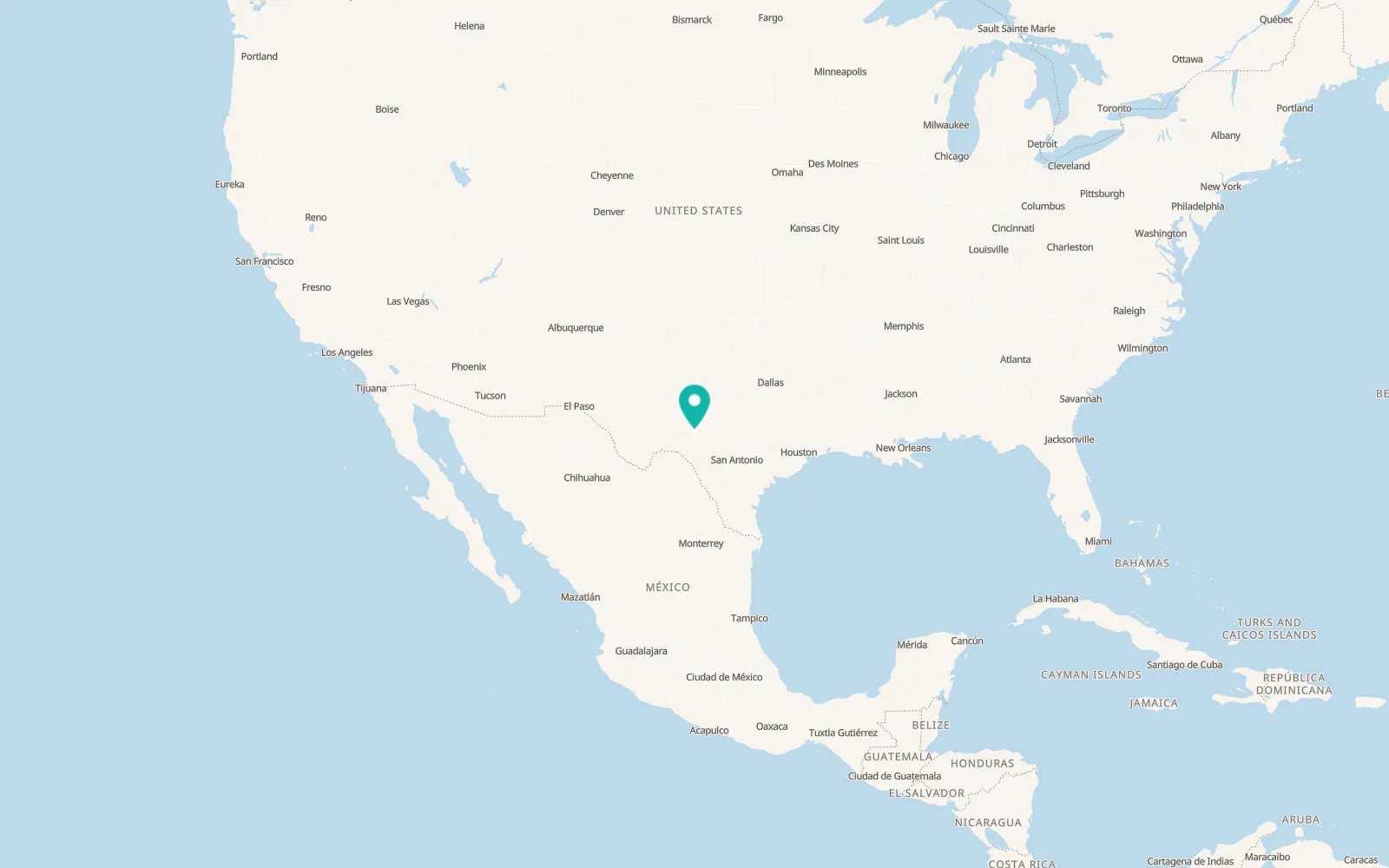 Map of Sonora