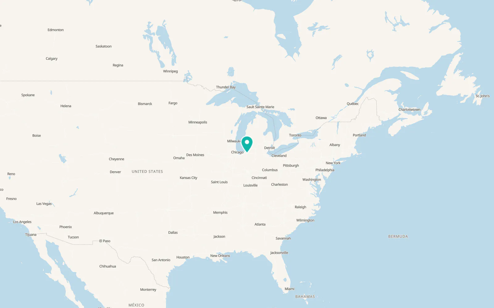 Map of South Bend