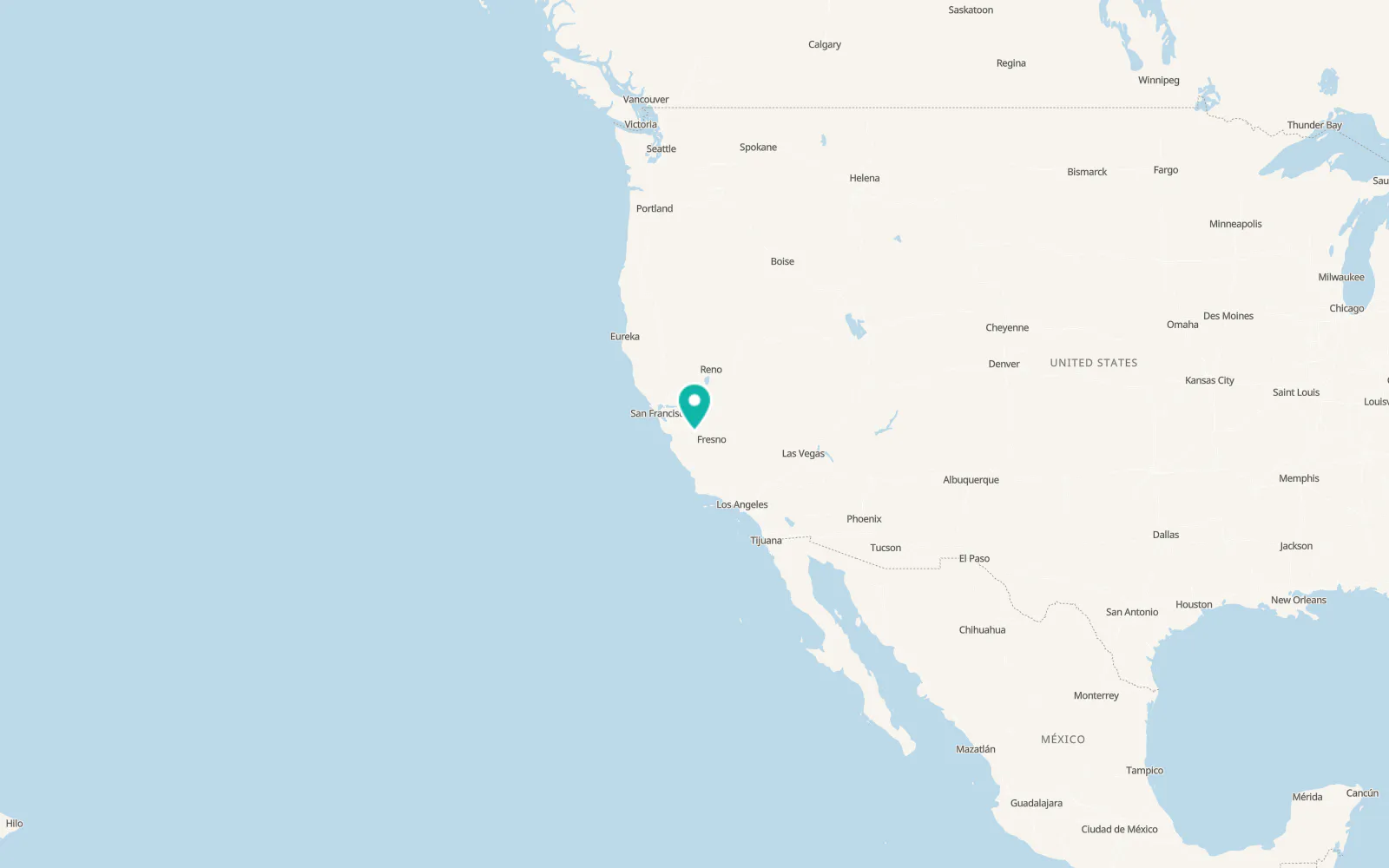 Map of South Dos Palos